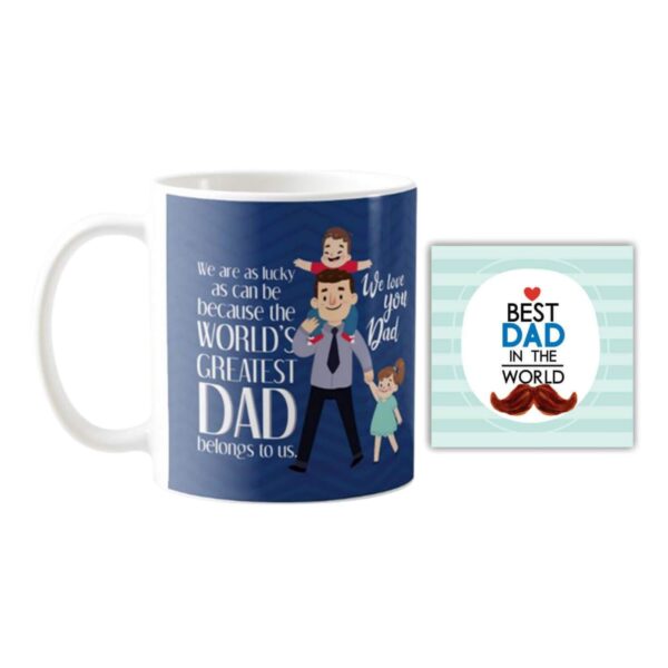 Worlds Greatest Dad Belongs to Us Hamper  -Set of 3
