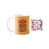 Birthday Gifts for Mom Dad 325 Ml Coffee Mug Set of 2 with Tea Coaster - Starry Beautiful Mother Father