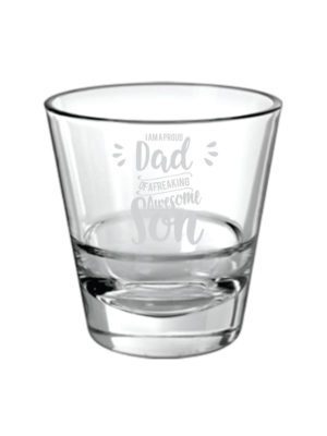 Starry Best Dad Ever Whiskey Glass for Dad