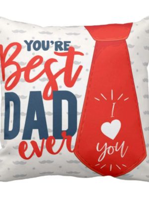 Love Best Dad  12 x 12 inches Velvet Cushion Cover