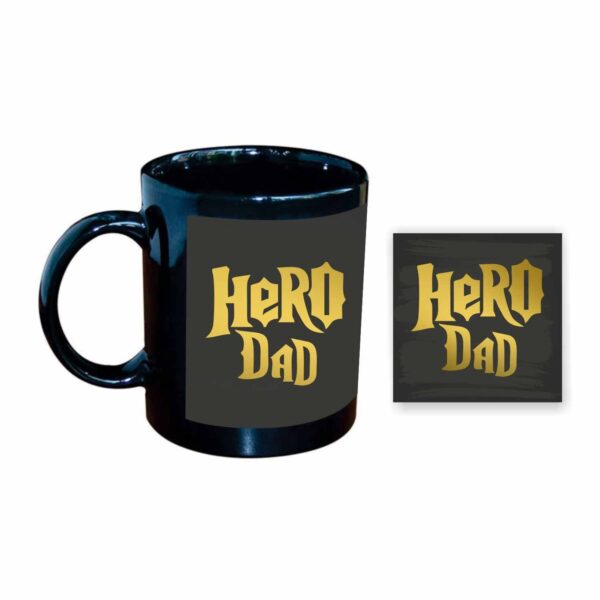 Hero Dad Hamper for Father Set of 5 - Apron, Mug, Coaster, Cushion Cover, Mousepad