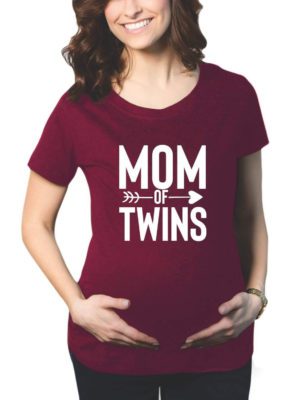 Maternity T-Shirts - Unique Designs Mom Of Twins