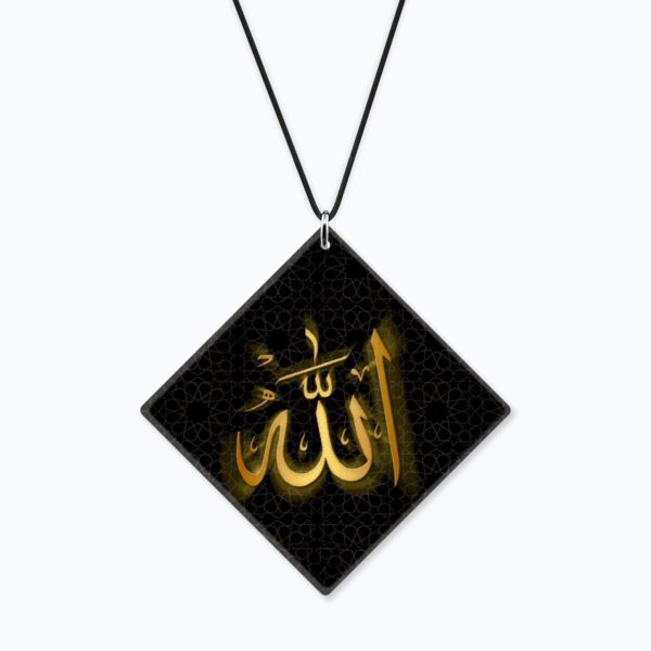 Religious Gifts Acrylic Islamic Car Hanging Accessories Allah Printed Printed for Good Luck Interior Decoration