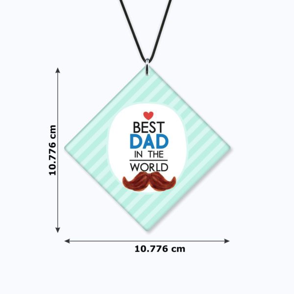 Acrylic Car Hanging Accessories Best Dad in The World Printed Interior Decoration