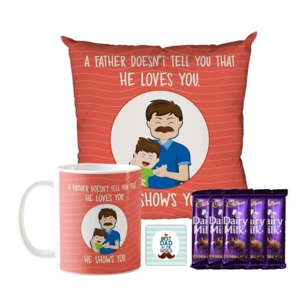 A Father Doesnt Tell He Loves You He Shows You Combo,1 Dairy Milk Silk 60 gm,