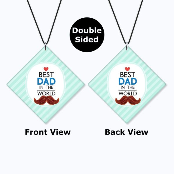 Acrylic Car Hanging Accessories Best Dad in The World Printed Interior Decoration