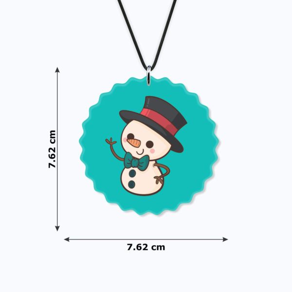 Cute Snowman Printed Christmas Car Hanging