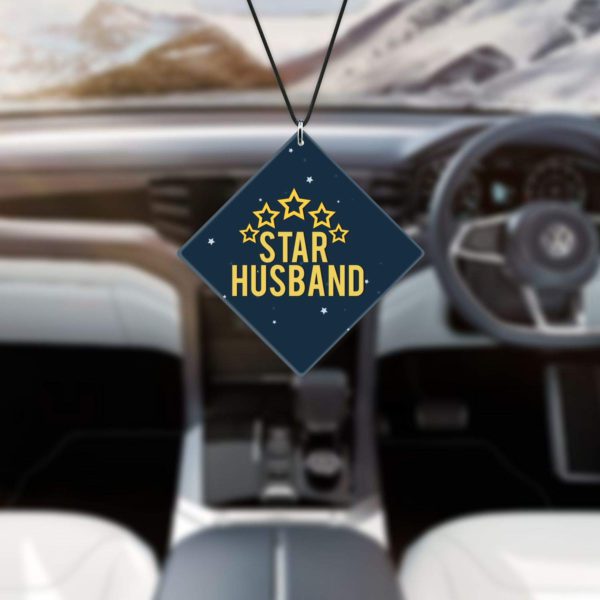 Birthday Gifts Printed Acrylic Car Hanging Accessories for Husband Interior Decoration -Star Husband