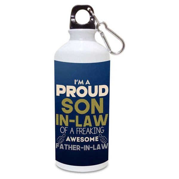 Birthday Gifts Stainless Steel Sipper Water Bottle Awesome Father-in-Law - Gym, Office