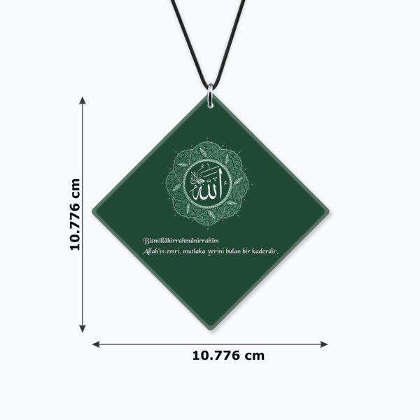 Religious Gifts Acrylic Islamic Car Hanging Accessories Bismillahirrahmanirrahim Printed Printed for Good Luck