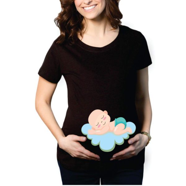 Maternity T-Shirts - Unique Baby Napping Design