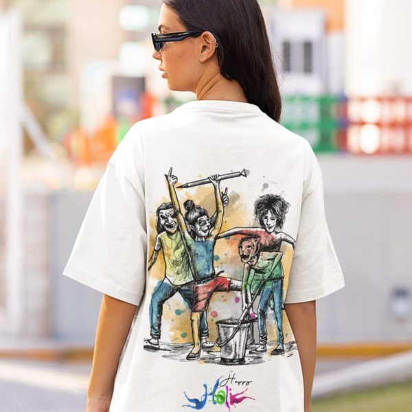 Drop Shoulder Holi T-Shirts for Women | Oversized T-Shirts for Women