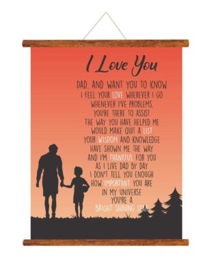 I Love You Dad Greeting Card Scroll