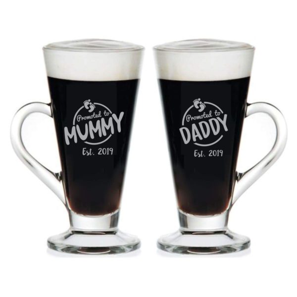 Promoted to Mummy Daddy Couple Tea Cups