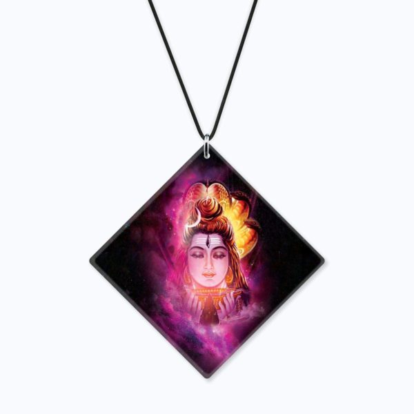 Religious Gifts Acrylic Car Hanging Accessories Lord Shiva Worship Printed Printed for Good Luck Interior Decoration