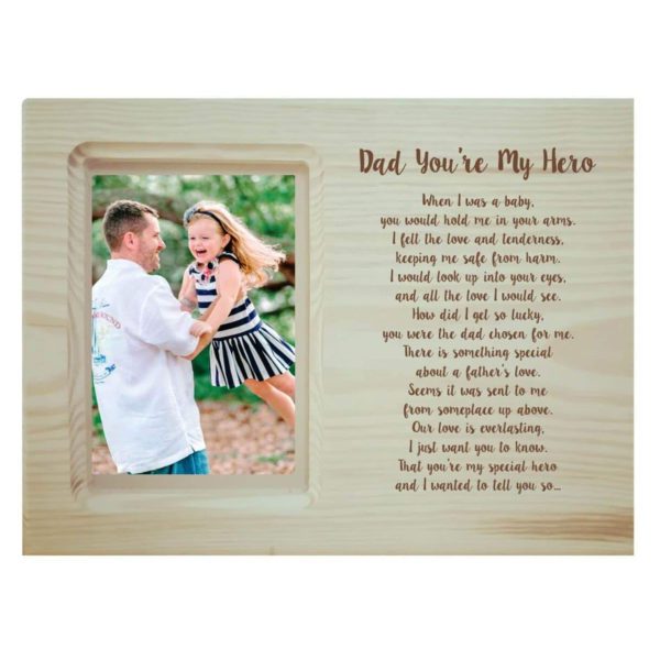 Love you Dad Engraved Wooden Photoframe