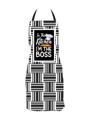 Birthday Gifts for Husband, I am The Boss Kitchen Chef Apron,