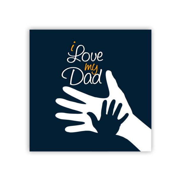 I Love You My Dad Fridge Magnet - Round