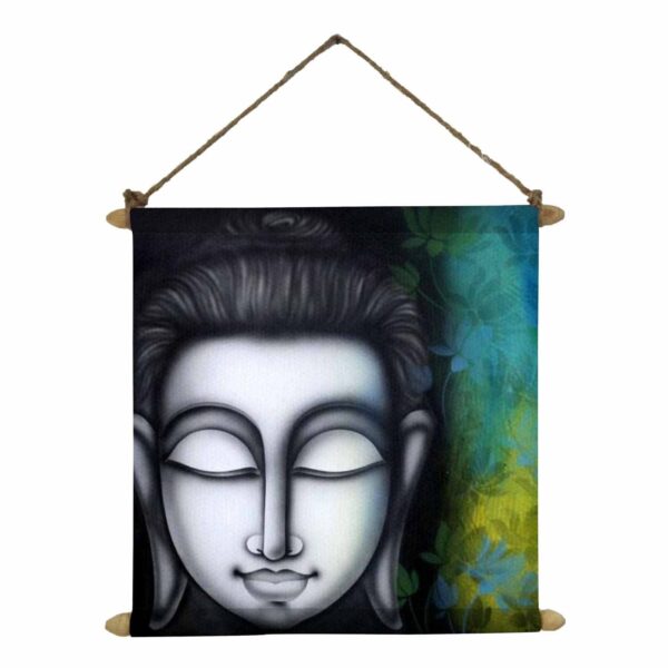 Gifts, Aesthetic Buddha Poster Wall Painting Hanging Scroll Canvas - 12 x 12 inches