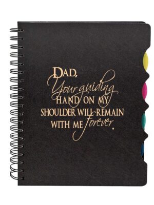 Your Guiding Hand On My Shoulder Printed Notebook A5 Size 300 Ruled Pages Birthday Gifts for Father Dad