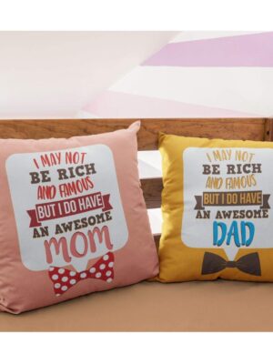 Birthday Gifts for Mom Dad 12 x 12 inches Dog Mom Pets Printed Velvet Cushion Cover Throw Pillow