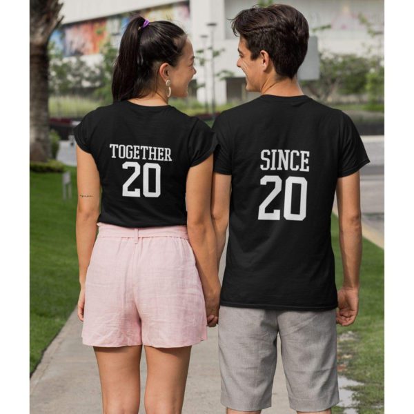 Together Since Year Personalized Matching Couple T-Shirts