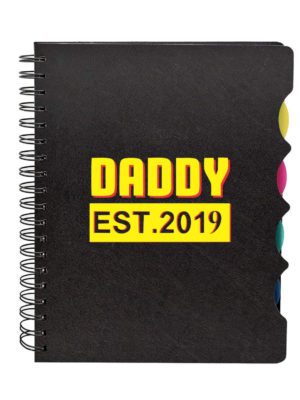 Daddy EST 2019 Printed Notebook A5 Size 300 Ruled Pages Birthday Gifts for Father Dad