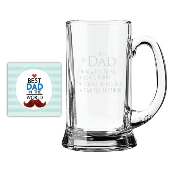 Best Dad Engraved Beer Mug