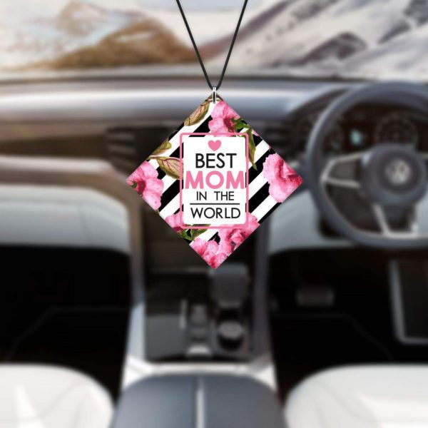 Birthday Gifts Acrylic Car Hanging Accessories Best Mom in The World Printed Interior Decoration