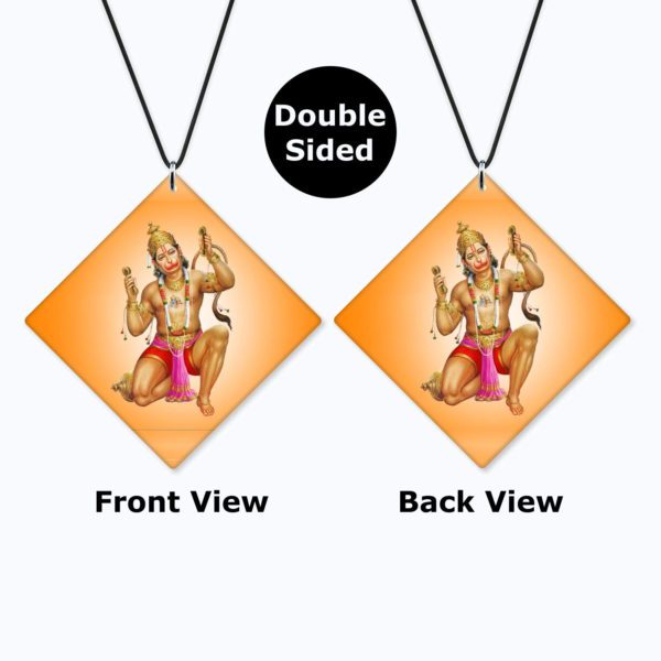 Religious Gifts Acrylic Car Hanging Accessories Lord Hanuman Worship Printed for Good Luck Interior Decoration