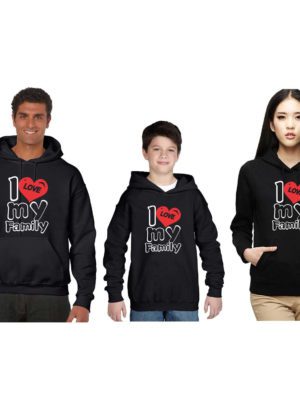 I Love My Family Matching Sweatshirts- Set of 3, Gifts for Father, Gifts for Mm, Gifts for New dad, Gifts