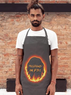 Naughty Husband on Fire Funny  Apron