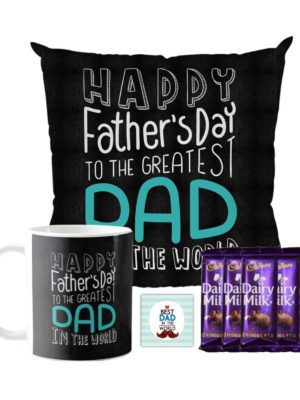 Happy  to The Greatest Dad in The World Mug,1 Dairy Milk Silk 60