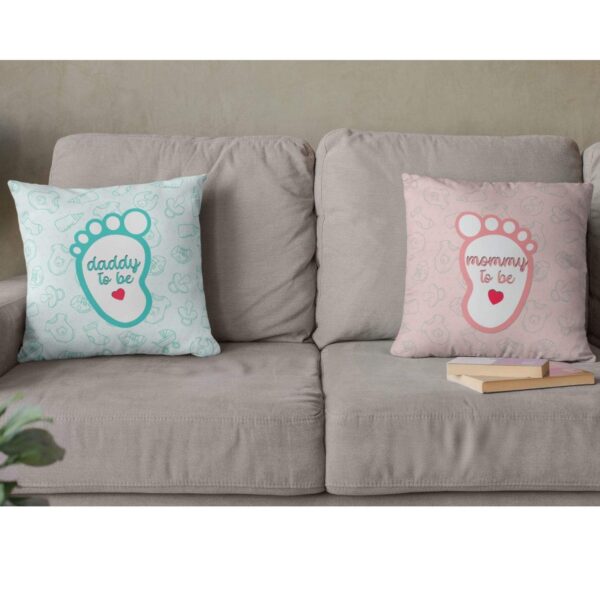 Mothers Day 12x12 inches Poly Satin Cushion (with Filler) Mommy Daddy to Be Printed New Mom Dad Birthday Throw Pillow