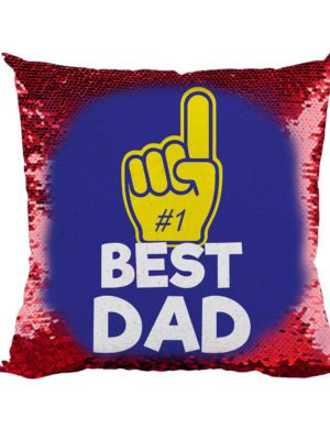 No-1 Best Dad Printed Magic Cushion (with Filler) 12X12 inches