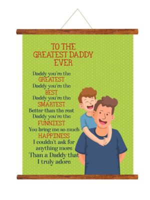 Greatest Daddy Ever Greeting Card Scroll