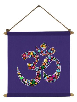 Angelic Om Poster Wall Painting Hanging Scroll Canvas - 12 x 12 inches