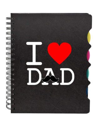 Birthday Gifts I Love Dad Printed Notebook A5 Size 300 Ruled Pages