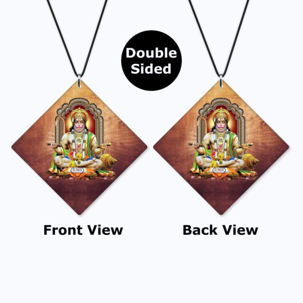 Religious Gifts Acrylic Car Hanging Accessories Lord Hanuman Ramayana Printed for Good Luck Interior Decoration