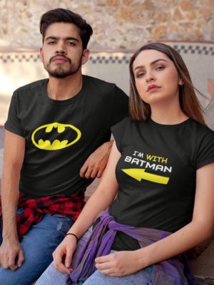 I'm with Batman Matching Couple T-Shirts