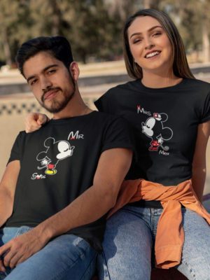 Mr Mrs Mickey & Minnie Soulmate Matching Couple T-Shirts