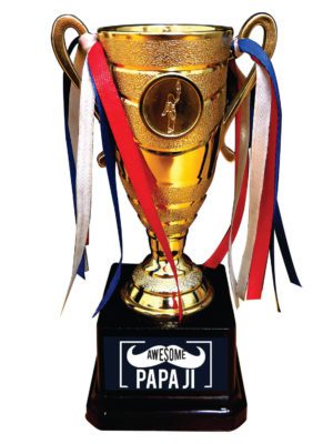 Awesome Papa Ji Trophy Golden Champion Award for Father