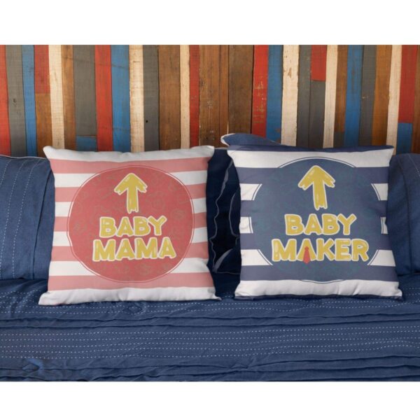 Mothers Day 12x12 inches Poly Satin Cushion (with Filler) Mommy Daddy to Be Printed New Mom Dad Birthday Throw Pillow