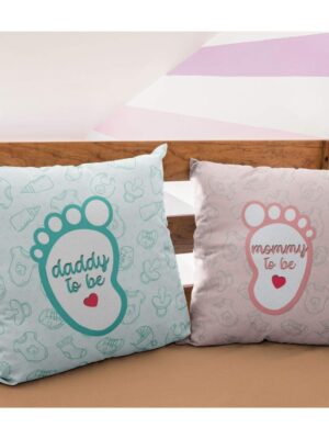 Mothers Day 12x12 inches Poly Satin Cushion (with Filler) Mommy Daddy to Be Printed New Mom Dad Birthday Throw Pillow