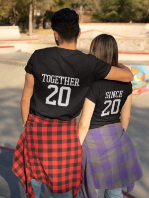 Together Since Year Personalized Matching Couple T-Shirts