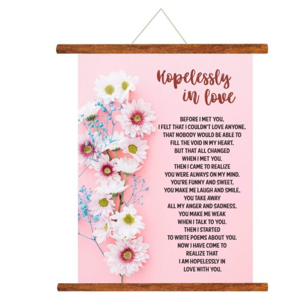 Greeting Card Love Romantic for Girlfriend Wife Boyfriend Husband Hopelessly in Love with You Scroll Gift -