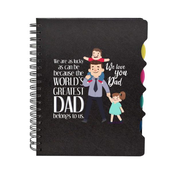 Wirebound Printed Notebook A5 Size, 300 Ruled Pages - Amazing Dad,