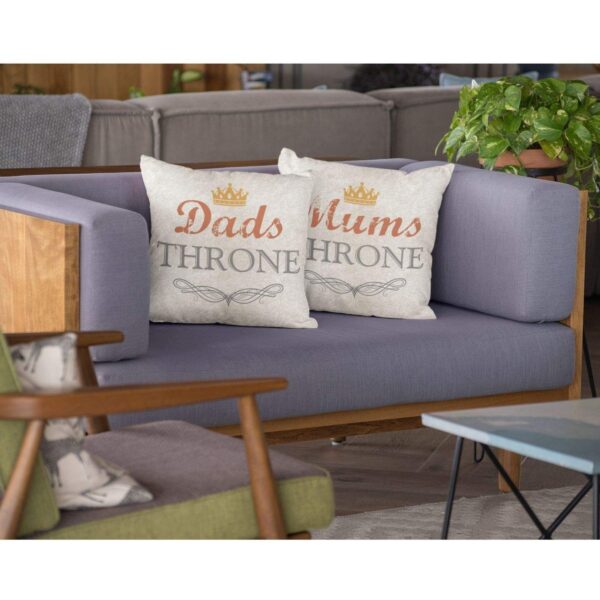 Birthday Gifts for Mom Dad 12 x 12 inches Best Mom Dad in The World Printed Velvet Cushion Cover Throw Pillow