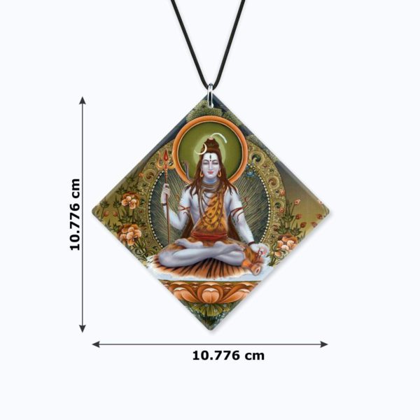 Religious Gifts Acrylic Car Hanging Accessories Lord Shiva Printed Printed for Good Luck Interior Decoration