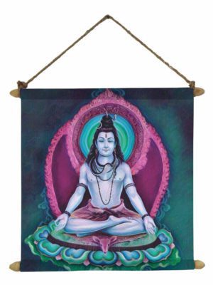 Aesthetic Shiva Poster Wall Painting Hanging Scroll Canvas - 12 x 12 inches